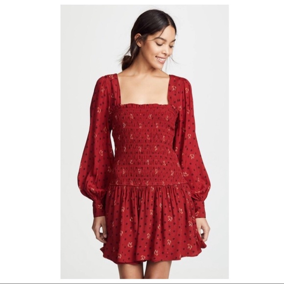 FREE PEOPLE PRINTED WOVEN MINI DRESS - Picture 8 of 8